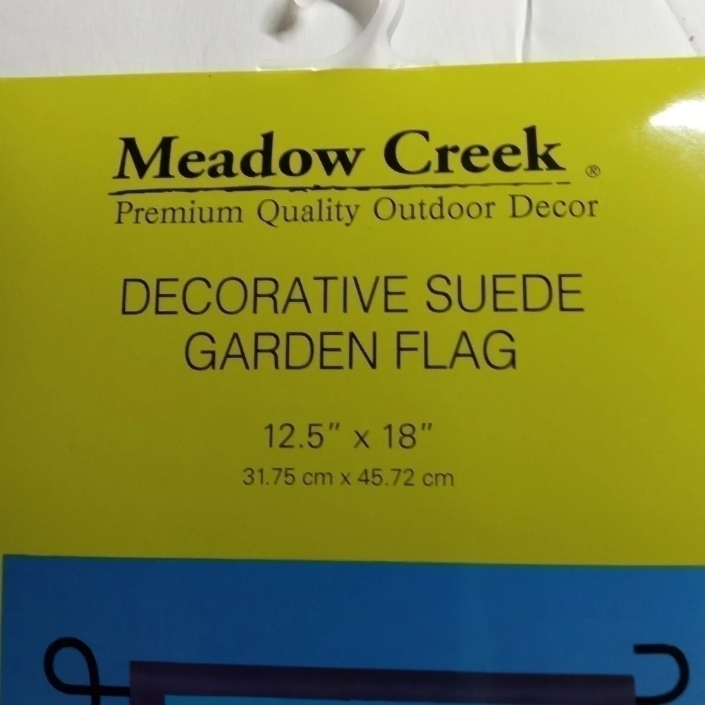 Holiday Meadow Creek Suede Garden Flag 12.5x18
